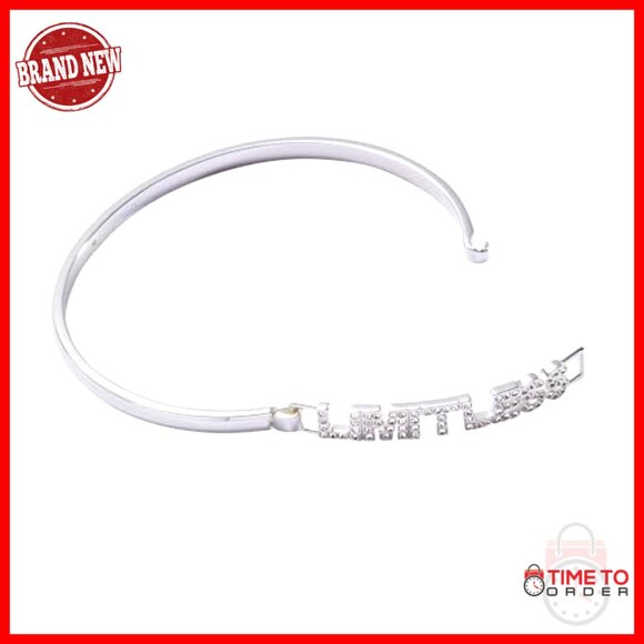 Nickel-Free Tension Bangle Bracelet with Pave Setting